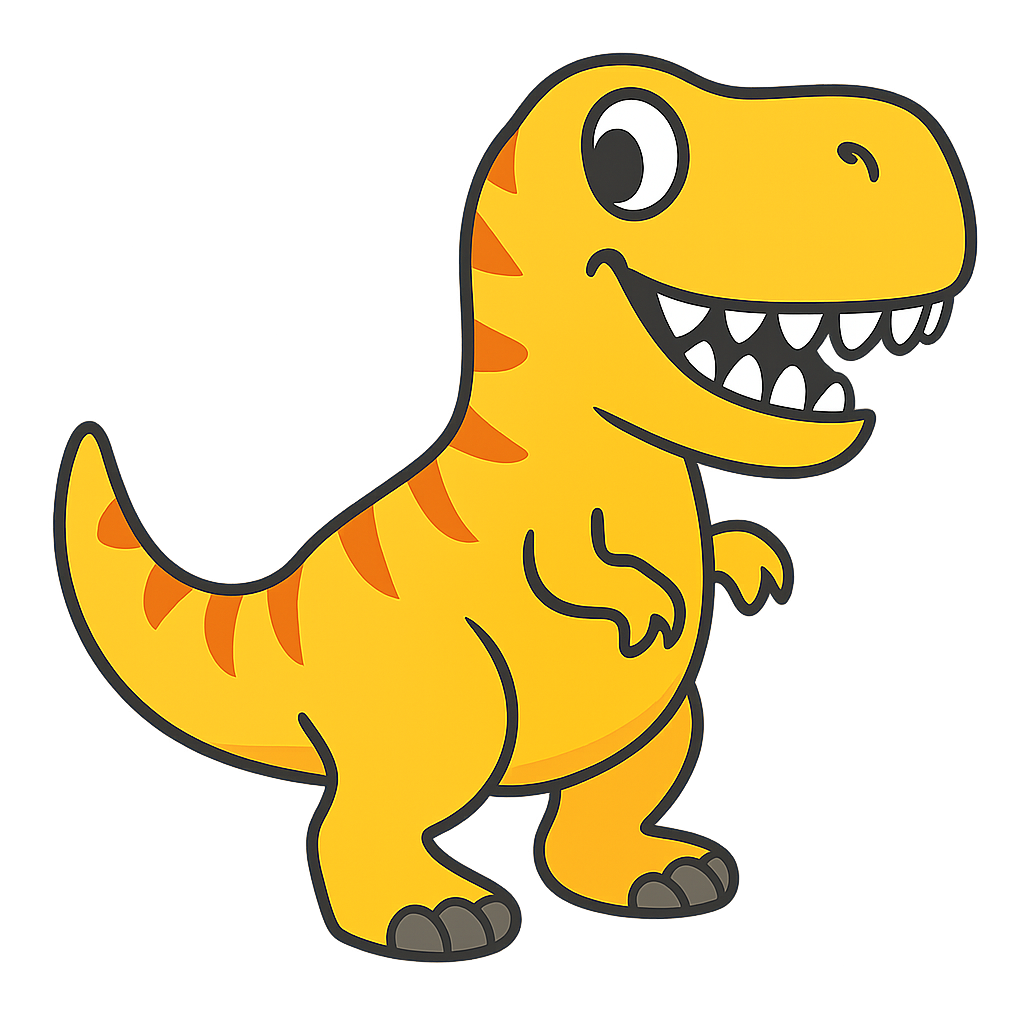 Friendly cartoon T-Rex